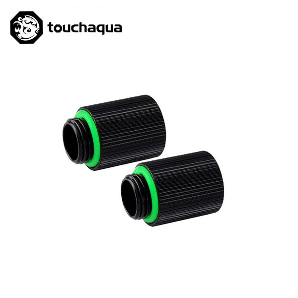 

fans & coolings 2pcs bitspower touchaqua g1/4" 20mm extender fittings,water cooling kit build connector black ,silver,ta-f61