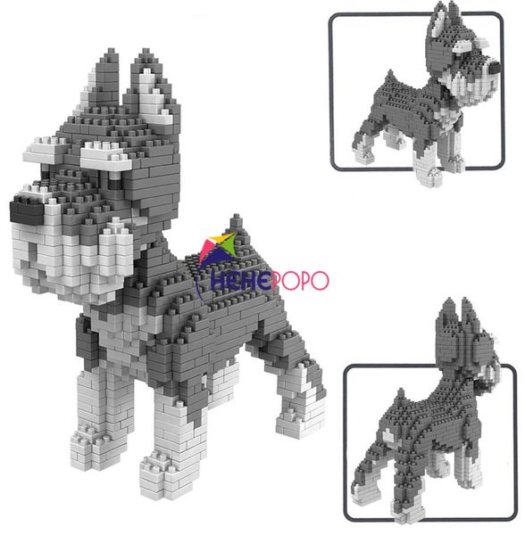

880pcs diamond 1 6618 toy mini schnauzer animal gifts model kids blocks for schnauzer bricks assembly bricks cuuvg ly_bags
