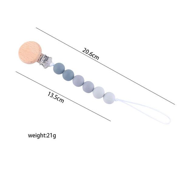 

round beads silicone pacifier holder nipple xcqgh clip grade food 1pcs 15mm wood baby cjncj ly_bags