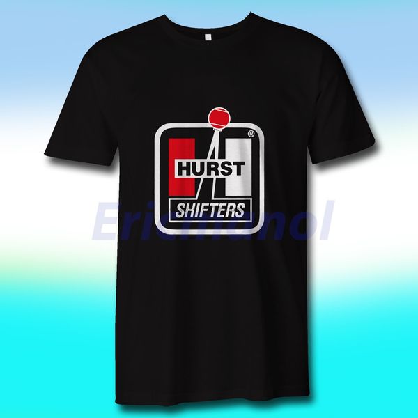 

hurst shifter racing car color black logo t-shirt s-3xl tee