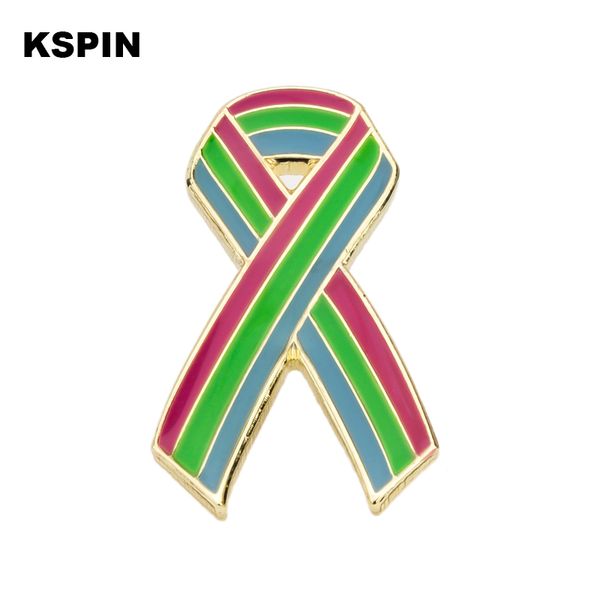 

polysexual pride bow metal badge lapel pins brooch jewelry rozet in badges pin xy0695-6, Gray