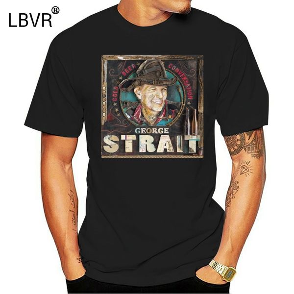 

men's cold beer conversation by george strait t shirt
