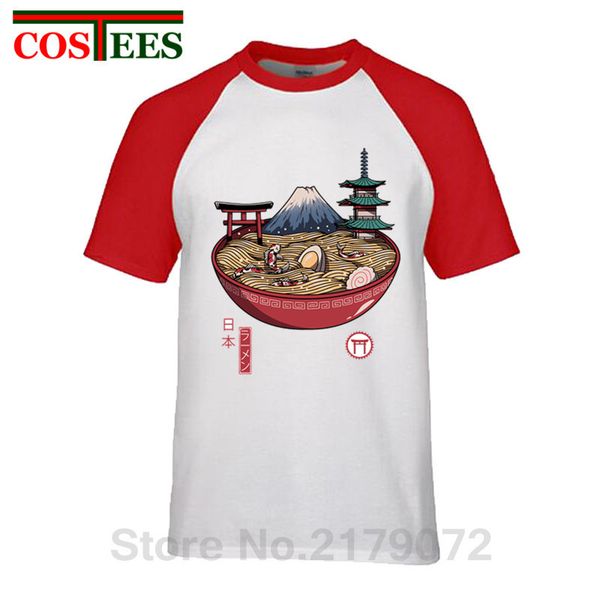 

япония кандзи рамен культура футболка японская кухня тенниска кои рыба fuji горной лапша mashup футболка большого размер 4xl 5xl гурманы