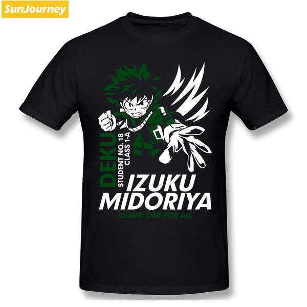 

boku no hero academia tshirt izuku midoriya deku men t shirt oversize cotton short sleeve clothes