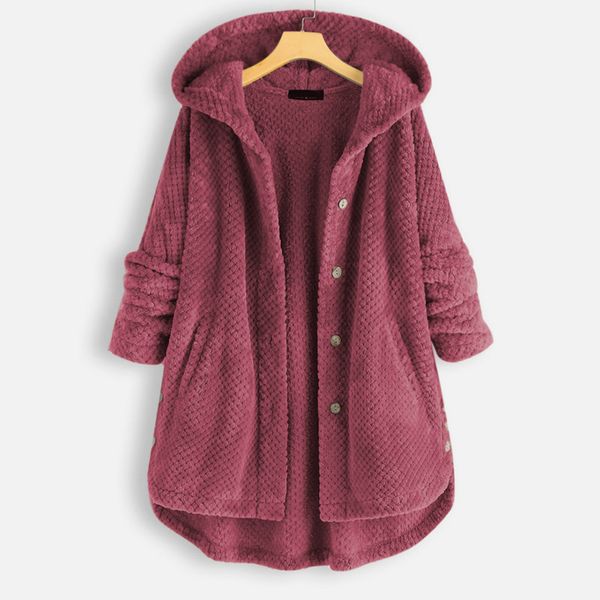

2020 женщины отдыха осень зима coat solid color buttons длинные длина пальто с капюшоном верхняя с длинными рукавами с капюшоном строчка сып, Black