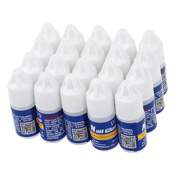 

nail gel 20 x 3g professional art glue decoration tips manicure, Red;pink