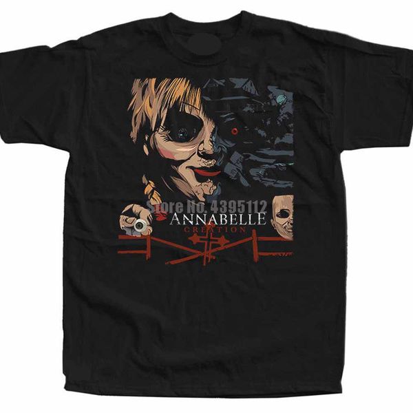

annabelle creation movie poster men's tshirts streetwear harajuku tshirt gym t shirts black of white tee shirt black top