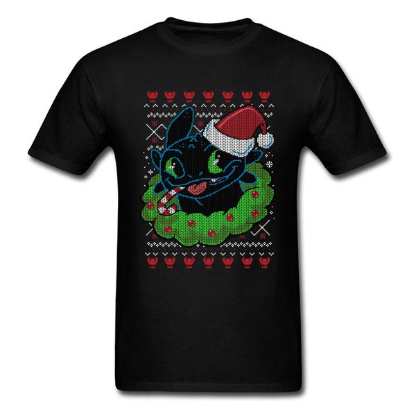 

xmas silent night fury t-shirt men toothless tees how to train your dragon christmas gift clothing cute t shirts