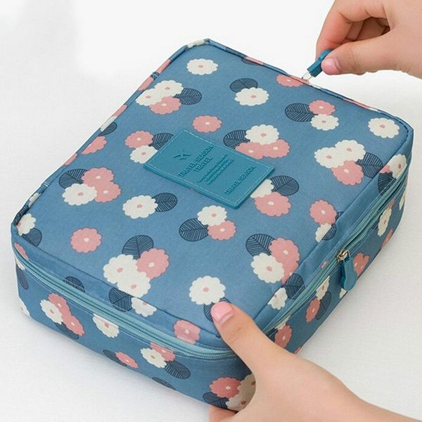 

new multifunctional travel storage bag thickened portable cosmetic bag ladies waterproof travel toiletry, Pink;blue