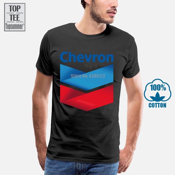 

new chevron oil company logo men's black t shirt size s to 3xl
