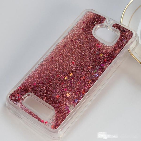 

quicksand rhinestone case for lg q7 plus for alcatel 7 glitter transparent liquid cover with opp bags d