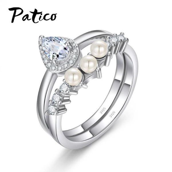 

cluster rings different design ring sets for women fashion jewelry 925 sterling silver wedding/ engagement/party, Golden;silver