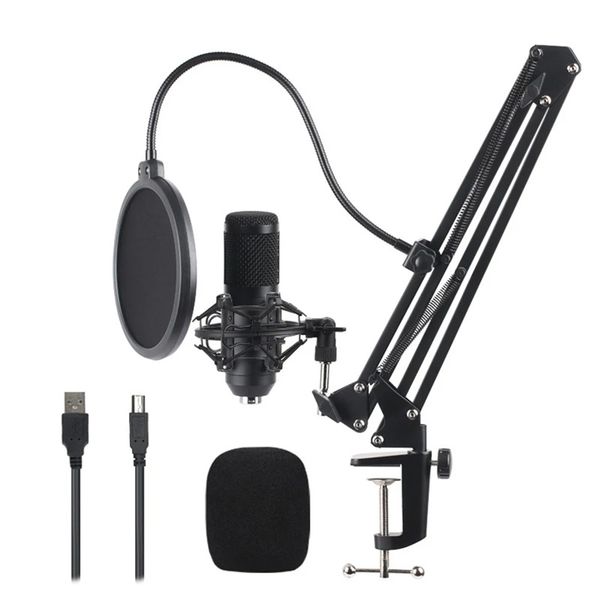 

microphones recording condenser microphone with mount adjustable suspension scissor stand filter for online broadcasting
