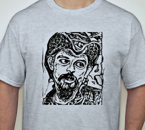 

pigpen grateful dead hand printed t shirt 60s vintage style rock s-3xlg ash tee shirt