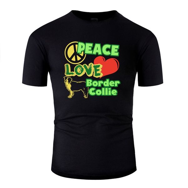 

personalized border collie tshirt for men comics camisetas cotton boy girl t-shirts hiphop