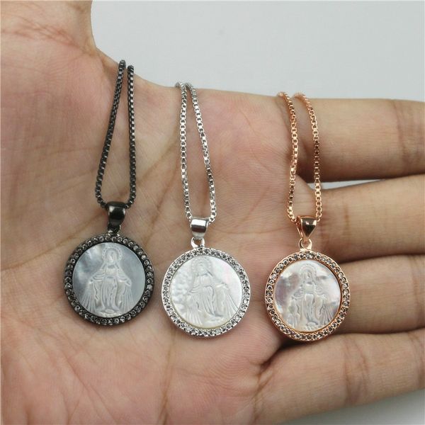 

pendant necklaces 16inch 10pcs/lot fashion exquisite cz necklace, religion zircon jewelry accessories, necklace wholesale, Silver