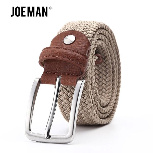 

belts men elastic belt waistband braided style with silver buckle stretch black color beige blue grey navy, Black;brown