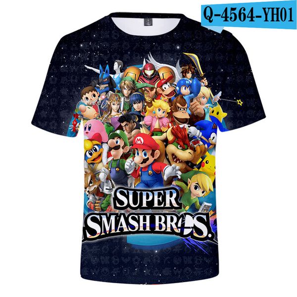 

super smash bros. game boys men brand 3d print shirts harajuku horror graphic men clothing
