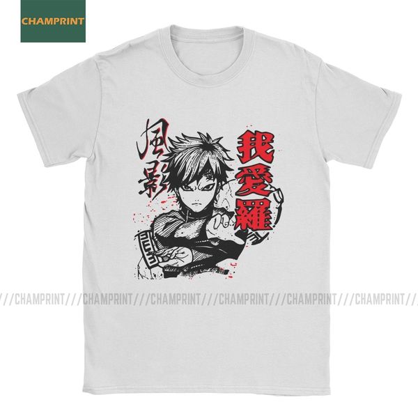 

gaara t-shirt men naruto desert sand shippuden sasuke hinata anime novelty cotton tees short sleeve t shirts new arrival