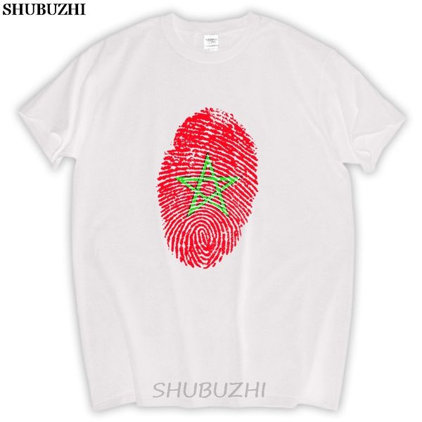 

fashion short sleeve organic cotton morocco flag fingerprint summer t shirt men t shirt cotton
