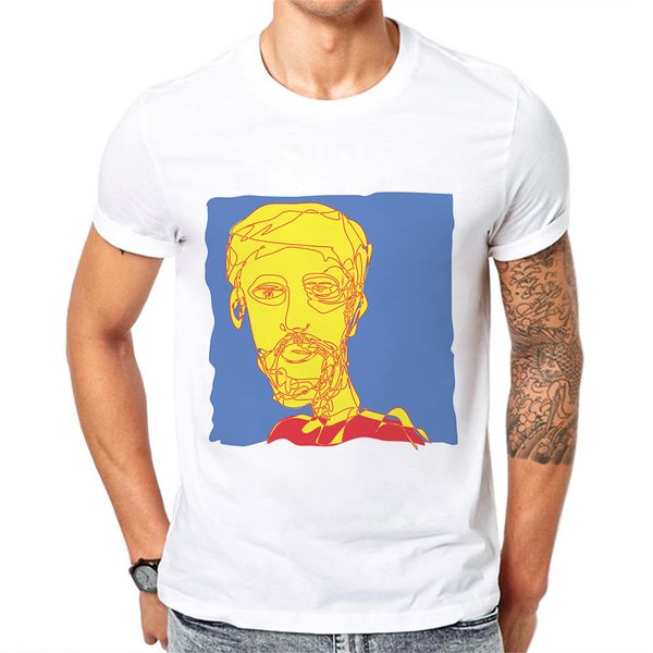 

горячие продажи мода мужчины тис рубашка творческий характер printed мужские o-neck t-shirt высокое качество прохладный топ с коротким рукав