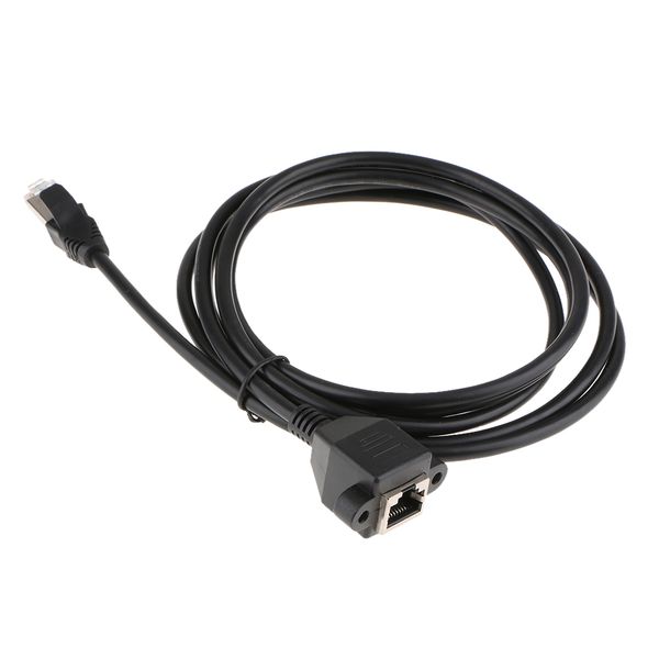 

cat5/rj45 extender adapter cable rj45 male to rj45 female network lan cable - black