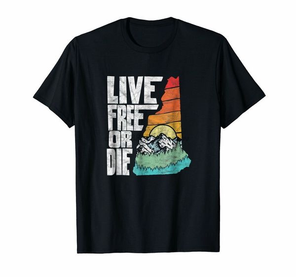 

live or die retro new hampshire nature t-shirt tee shirt custom special print