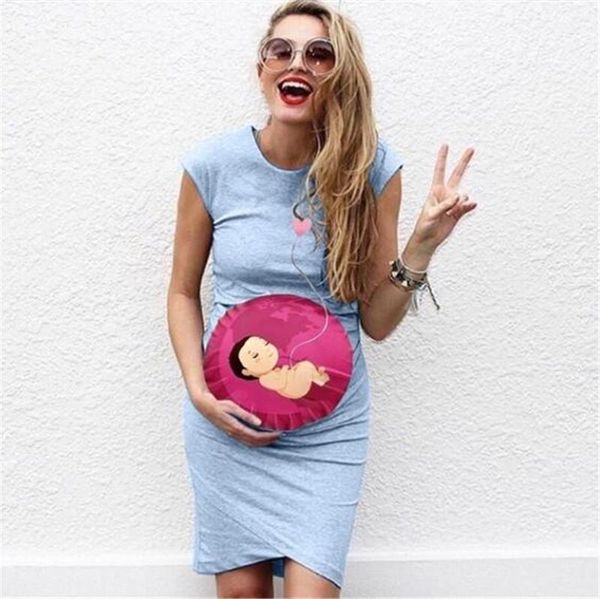 

short sleeved crew neck dresses fashion women dresses pregnancy designer women dresses baby love printed casual loose, Black;gray