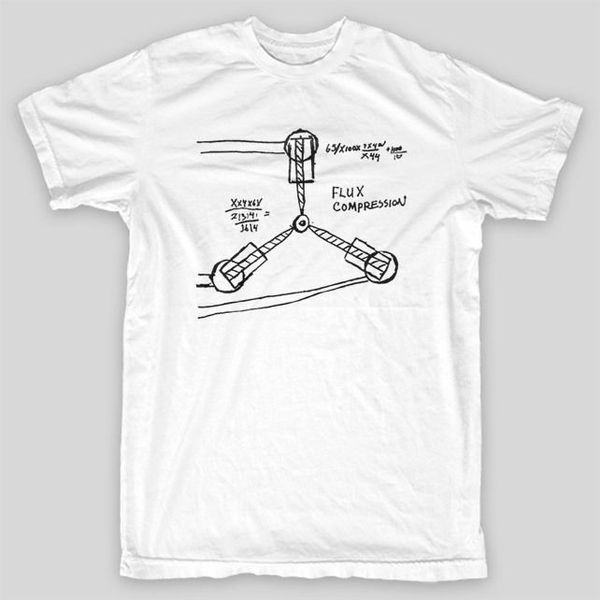 

summer cool funny t-shirt flux capacitor sketch back to the future bttf doc brown t-shirt sizes s-5x summer