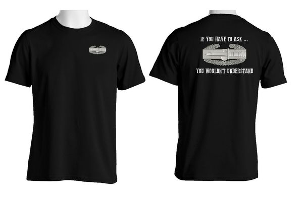 

2019 summer men t-shirt us army combat action badge (cab) cotton shirt-1822