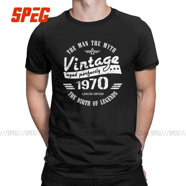 

retro vintage 1970 men's t shirt 50th birthday gift idea 50 years old funny tees short sleeve t-shirt 100% cotton clothes