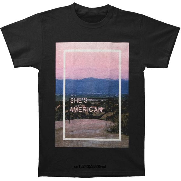 

funny men t shirt novelty tshirt women 1975 she's american t-shirt