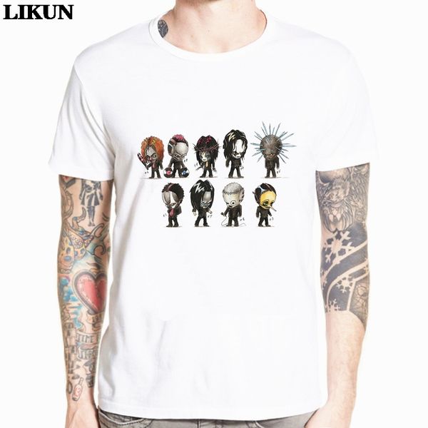 

southpark slipknot t shirt white color mens fashion short sleeve slipknot logo t-shirt cartoon anime cool funny men t-shirt
