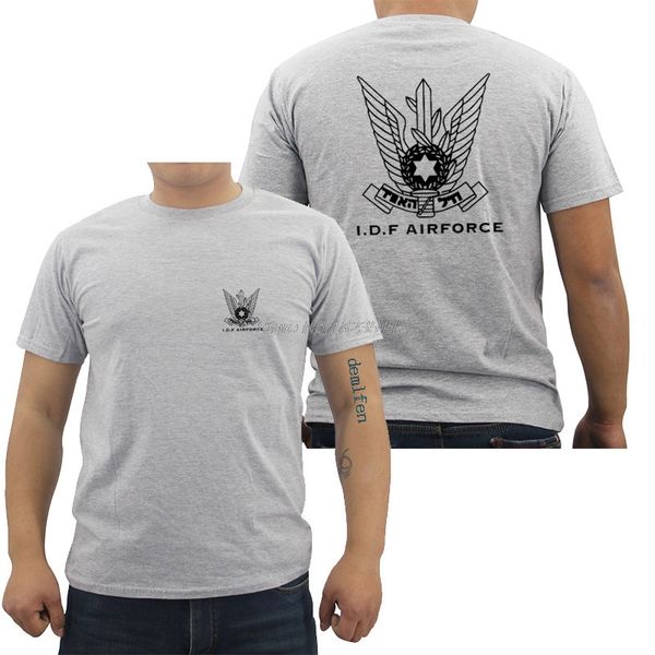 

fashion men short sleeve cotton t-shirt green olive israel defense forces airforce t shirt casual tees harajuku streetwear
