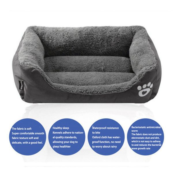 

dogs bed for small medium large dogs pet house waterproof bottom soft fleece warm cat bed sofa house