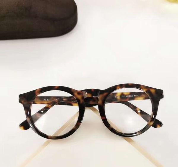 

5459 blonde havana tortoies round eyeglasses frame 48mm fashion eye glasses eyewear new with box, Black