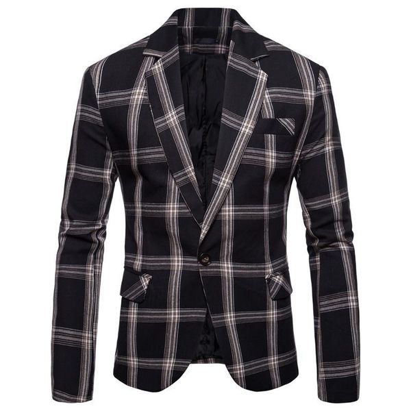 

men's suits & blazers siddons autumn men casual blazer suit mens cotton jacket slim fit classic smart for male, White;black