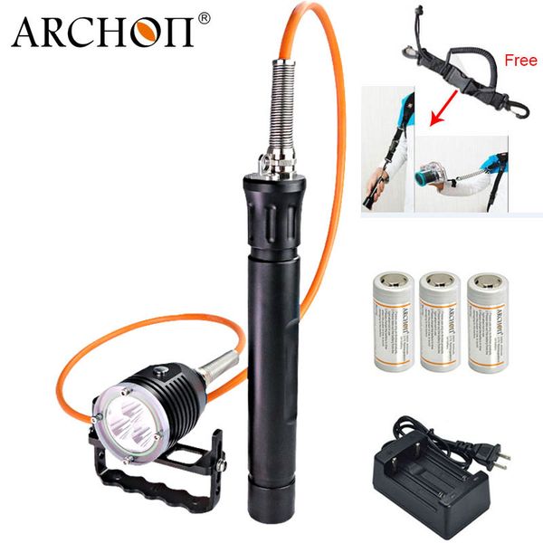 

flashlights torches archon dh30-ii updat dh30 diving canister snorkeling scuba led light professional underwater