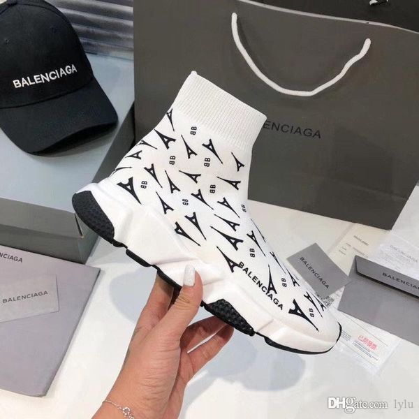 

speed sneaker 80% nylon 20% elastane technical 3d knitfabric sock-like design speed coach designer men ms luxury paris shoes f11, Black