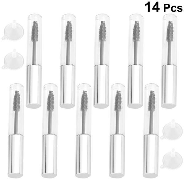 

10шт тушь бутылки пустые бутылки многоразового портативный ресницы роста жидкие контейнер для хранения для домашнего путешествия с 4шт ворон