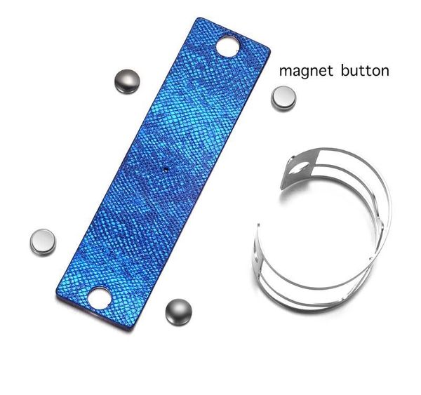 

rose gold pu leather hollow out magnet button bracelet georgettes jewelry pulseiras love bangles003, Black