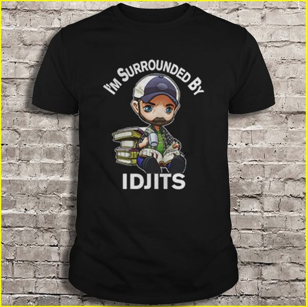 

мужчины тенниска я окружен идиотами женщины футболку