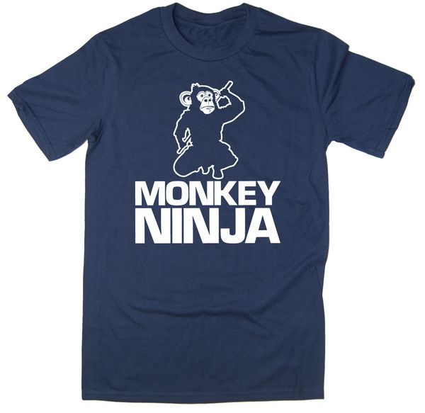 

2019 горячие продажи бесплатная доставка обезьяны ninja - забавные футболки