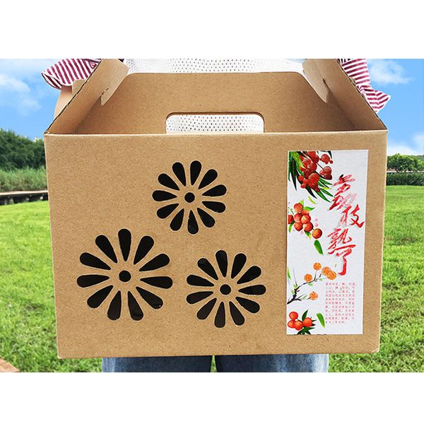

litchi portable gift box universal fruit box 5-10 kg high-end fruit box wholesale custom 30x19.5x21cm