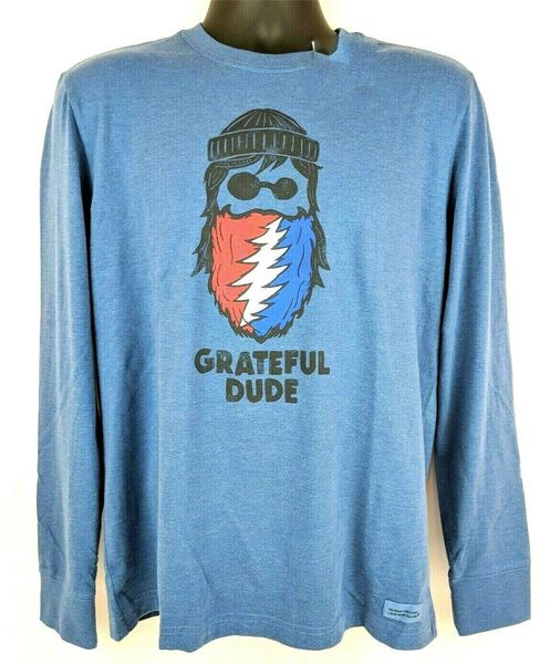 

nwt life is good mens size small s blue long sleeve shirt new outfit tee shirt