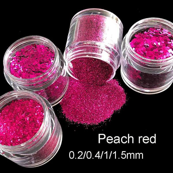 

nail glitter uv powder dust gem polish peach red shimmer hexagon sequins art tool decoration, Silver;gold