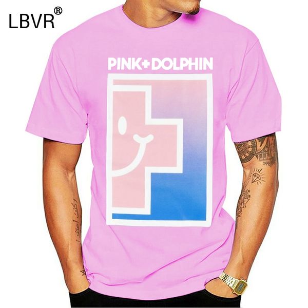 

pink dolphin positive side t-shirt black mens streetwear waves tee diy prited tee shirt