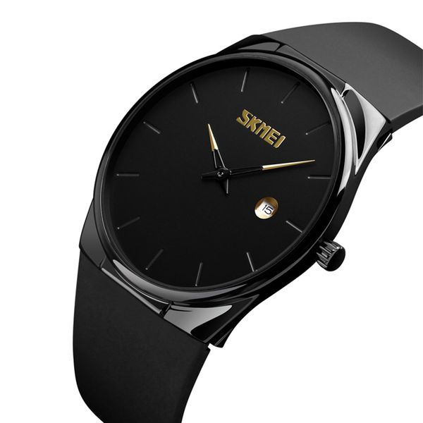 

skmei new fashion sport watch men quartz watches chrono clock 3bar waterproof quartz casual watch business wristwatch, Slivery;brown