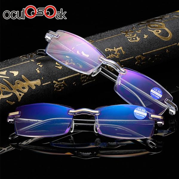 

classcial rimless reading glasses clear lens presbyopia spectacles eyewear glasses +1.0+1.5+2.0+2.5+3.0+3.5+4.0 unisex, White;black
