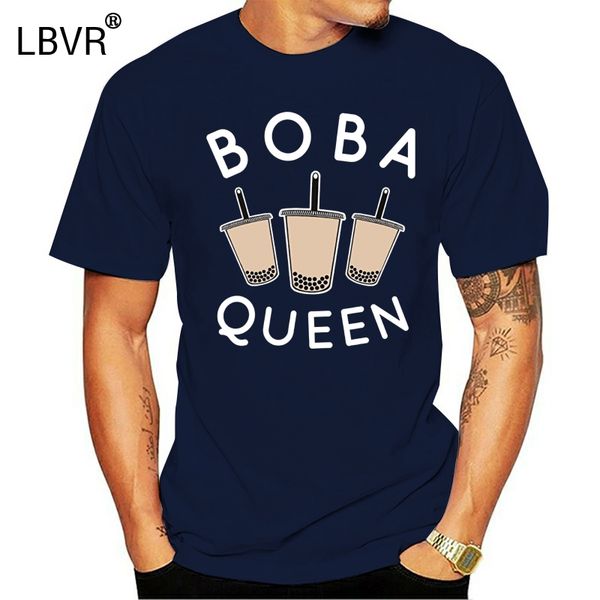 

boba queen t-shirt, ice drink tea bubble boba tee natural cotton print t shirt women t shirt sale women tee